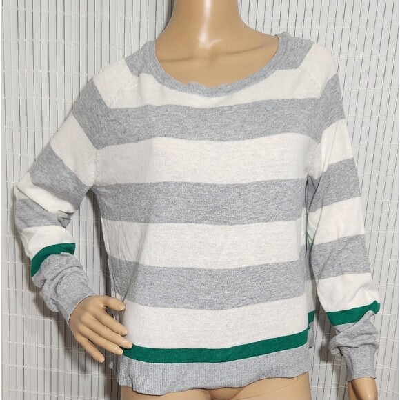 Long sleeve Top For Women Size Medium Lightweight Striped  B7 - Picture 1 of 9